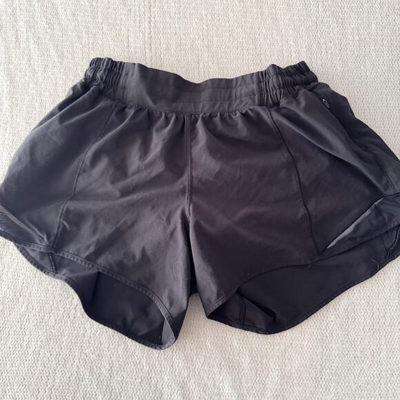 Lululemon Black Hotty Hot Short II Long 4" Inseam Short Size 8 Workout - Picture 8 of 9